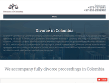 Tablet Screenshot of divorceincolombia.com